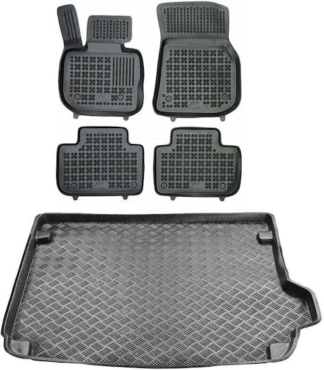 Rezaw Plast Set of Front and Rear Mats 5pcs for BMW X4 2018+ Black