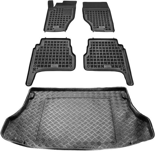 Rezaw Plast Set of Front and Rear Mats 5pcs for Kia Sorento 2002 2009 Black