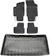 Rezaw Plast Set of Front and Rear Mats 5pcs for Seat Mii Skoda Citigo Volkswagen Up 2013+ Black