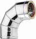 Inox Shell Chimney Clamp Inox 180mm Silver