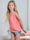 Mini Molly Kids Blouse Sleeveless Orange