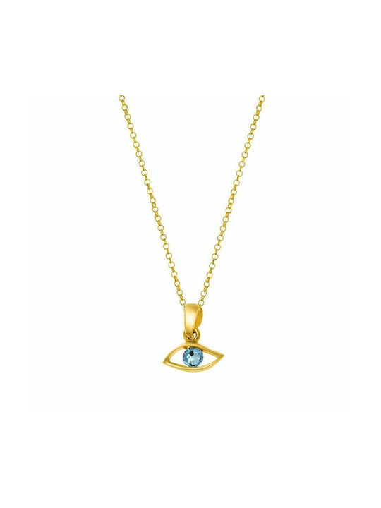 Amor Amor Necklace Eye from Gold Plated Silver