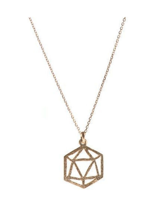 Paraxenies Necklace Geometric from Rose Gold Plated Silver