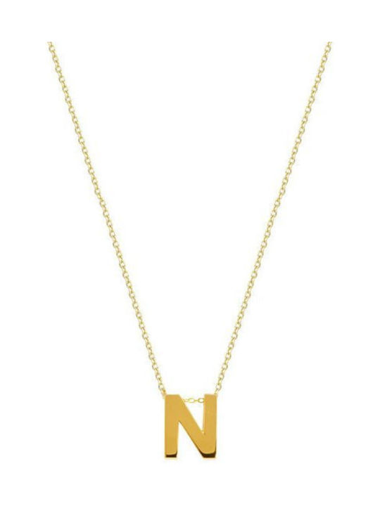 Savvidis Necklace Monogram from Gold 14K