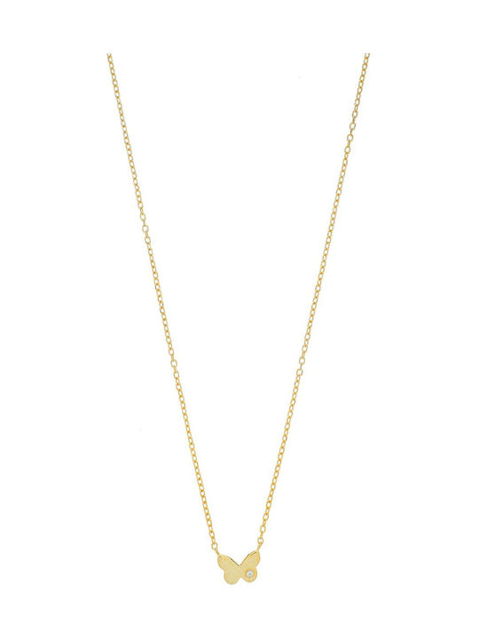 Vitopoulos Necklace from Gold 14K with Zircon