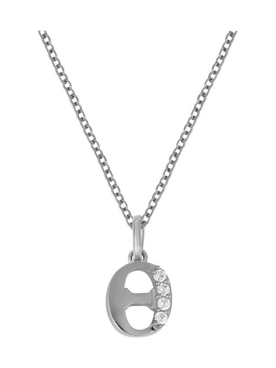 Verorama Necklace Monogram from Silver with Zircon