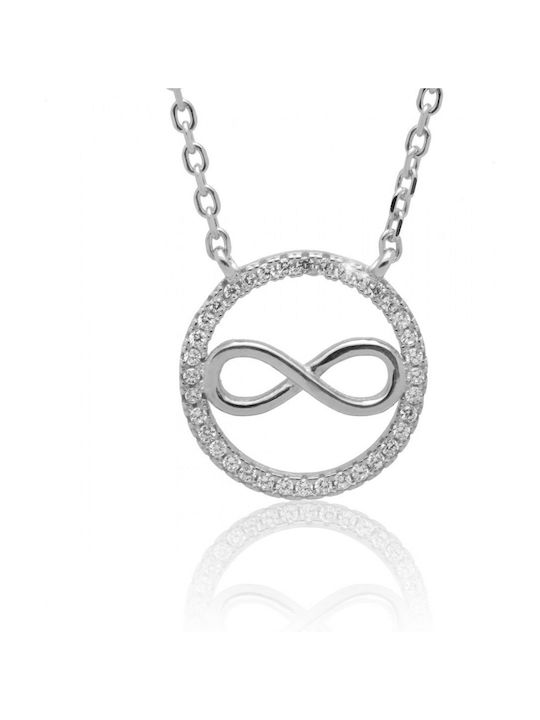 Bijou Box Necklace Infinity from Silver with Zircon