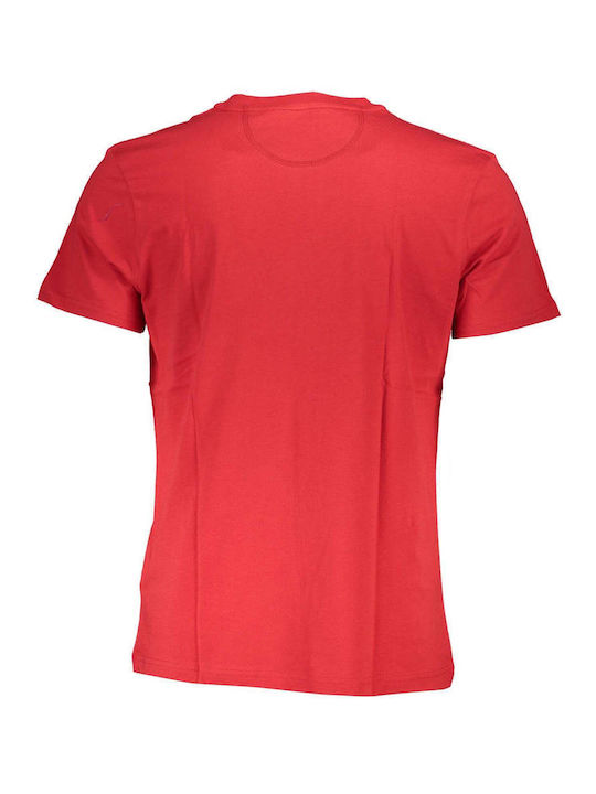 La Martina T-shirt Bărbătesc cu Mânecă Scurtă Red