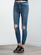 Damenjeans mit Rissen in Schlanker Passform