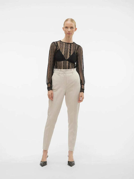 Vero Moda Women's High-waisted Fabric Trousers ...