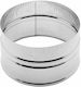 Inox Shell Μούφα Σύνδεσης Καπνοδόχου Inox 350mm Ασημί