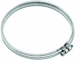 Inox Shell Σφιγκτήρας Καπνοδόχου Inox 80mm Ασημί