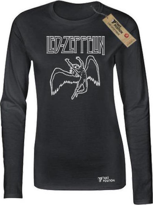 Takeposition Γυναικείο T-shirt Led Zeppelin Μαύρο