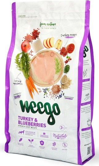 Weego 10kg Ξηρά Τροφή Διαίτης, με Λίγα Σιτηρά για Ηλικιωμένους Σκύλους με Γαλοπούλα