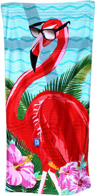 Kinder-Strandtuch Flamingo 150x75cm