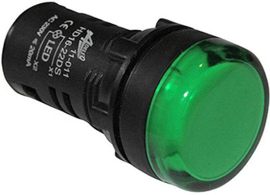 Panel Φ22 LED Indicator Light Green 230V (5910101012387)
