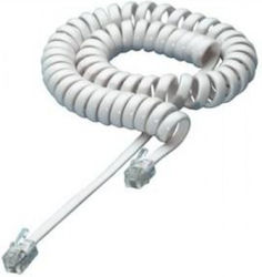 Intellinet Spirale Telefonkabel RJ10 4P4C 2m Weiß (216301)