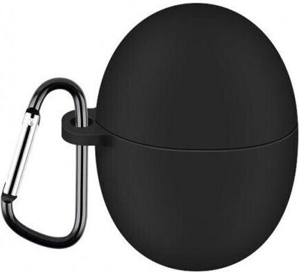 5 Hülle Silikon mit Haken in Schwarz Farbe für Huawei FreeBuds