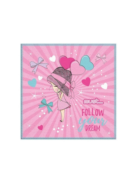 Must Team Baby-Gesichts-/Handtuch Follow Your Dream 30 cmx30cm