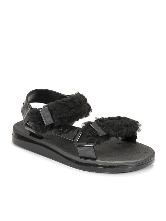 Melissa Flache Sandalen für Damen in Schwarz Farbe