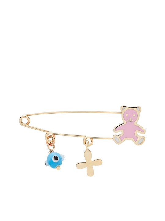 Vitopoulos Child Safety Pin made of Gold 9K