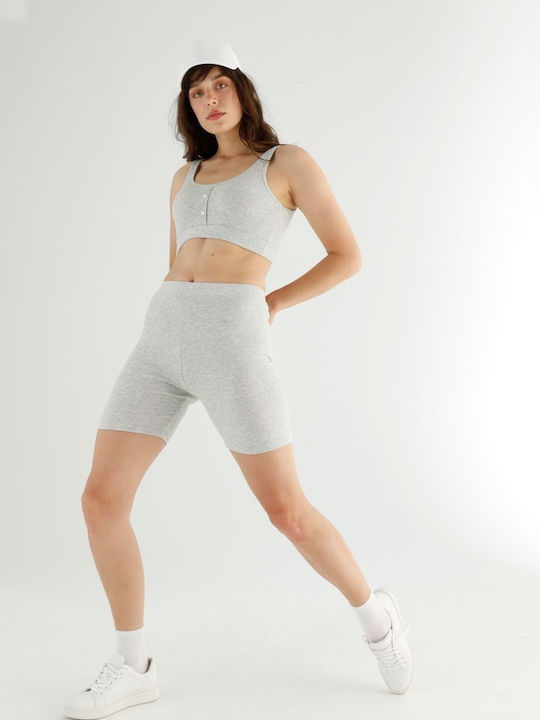 Schulung Frauen-Set mit Fahrrad Leggings Light Grey
