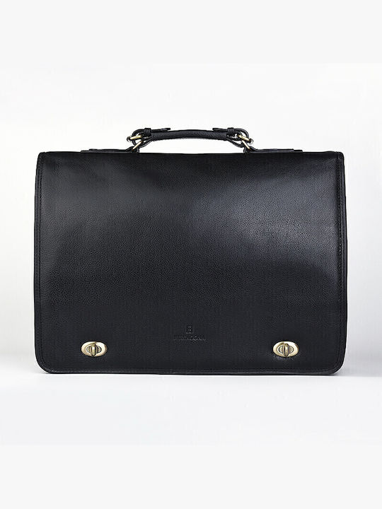 Leder Herrentasche Geldbörse Schwarz