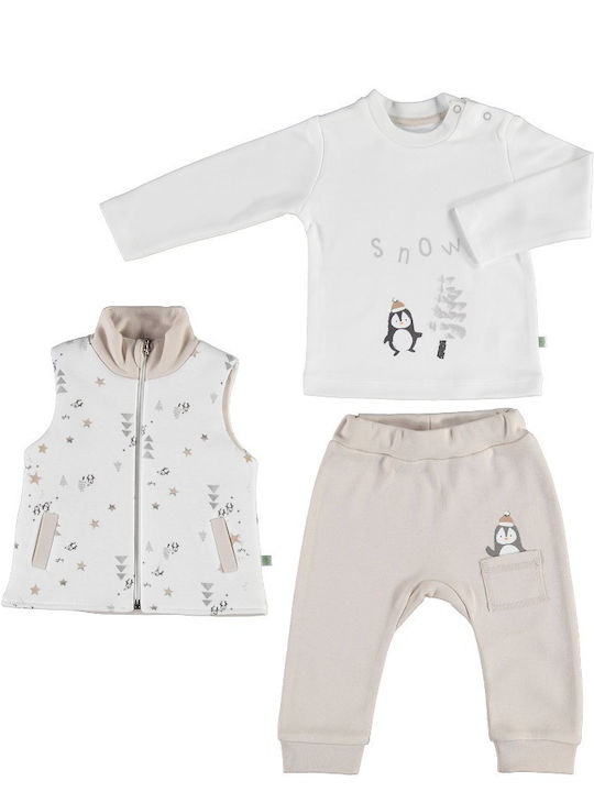 Biorganic Kids Set with Pants & Jacket Winter 2pcs Beige