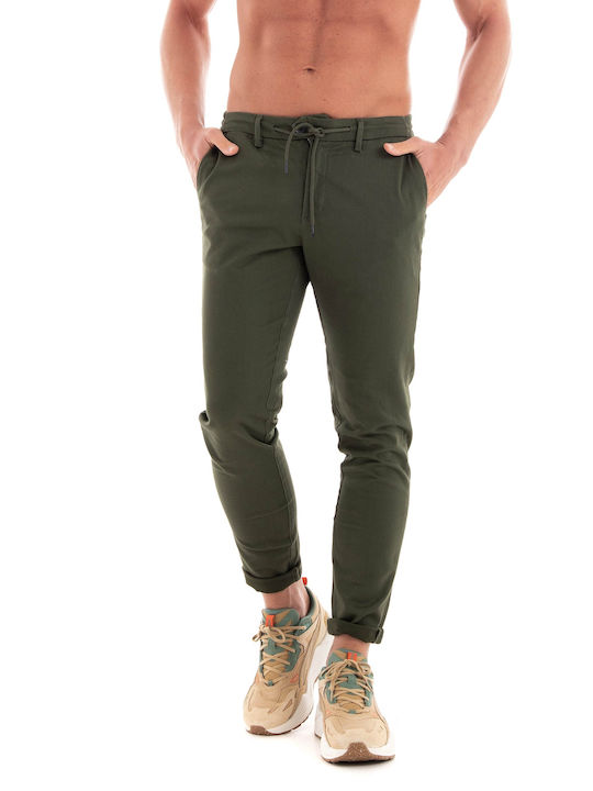 Dstrezzed Ανδρικό Παντελόνι σε Tapered Γραμμή Dark Olive Green