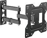 Powertech PT-1129 PT-1129 Wandhalterung für Fernseher mit Arm bis 43" und 30kg Schwarz