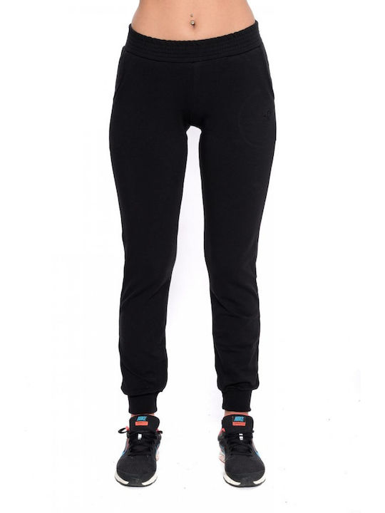 Target Pantaloni de trening pentru femei cu cauciuc BLACK