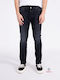 Men's Elastic Jeans Pants with Slim Fit Black