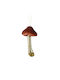 Hanging Hanging Ornament Mushroom Fabric Brown 40x39cm with Glitter