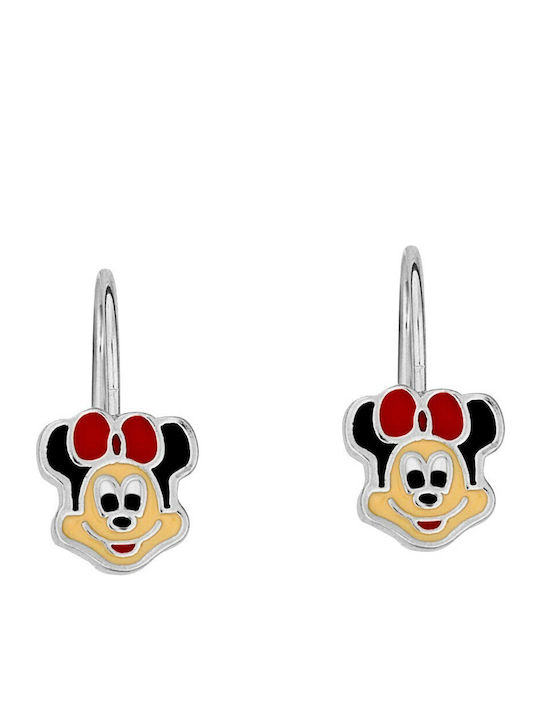 Minnie Mouse Παιδικά Σκουλαρίκια Καρφωτά από Ασήμι
