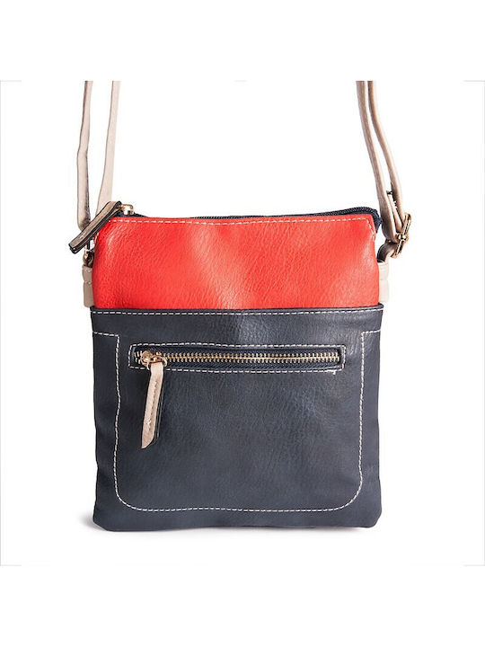 V-store Leather Women's Bag Crossbody Navy Blue