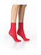 Inizio Women's Solid Color Socks RED