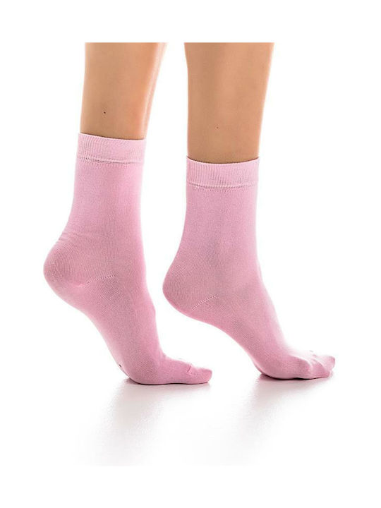 Inizio Women's Solid Color Socks ROZ/LILA/FUX