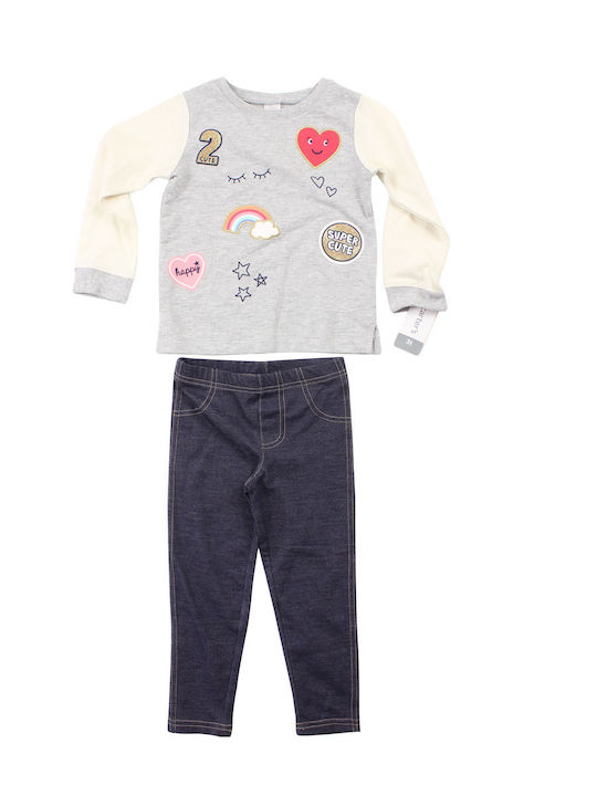 Kids' Set with Pants Winter 2pcs Gray