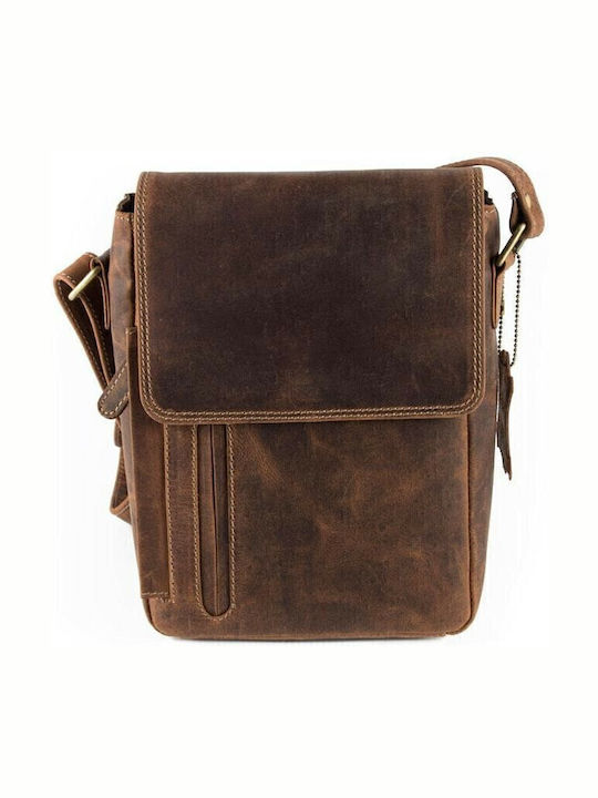 Leather Men's Shoulder / Crossbody Bag Brown