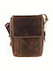 Leather Men's Shoulder / Crossbody Bag Brown