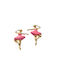 Polytimo Kids Earrings Studs Crowns from Gold 14K