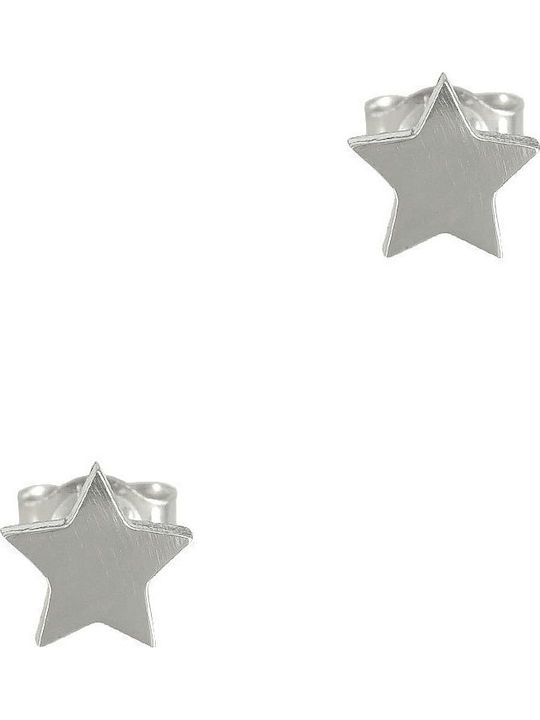 Kiriakos Gofas Kids Earrings Studs Stars from White Gold