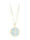 Polytimo Anhänger Kinder Amulett mit Kette Konstantinato aus Gold 14K GOP-K-122
