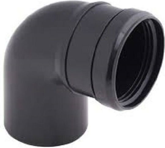Ati Ecke Rauchrohrverbindung Kunststoff 80mm Schwarz