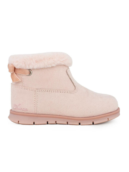 Chicco Kids PU Leather Boots with Zipper Pink