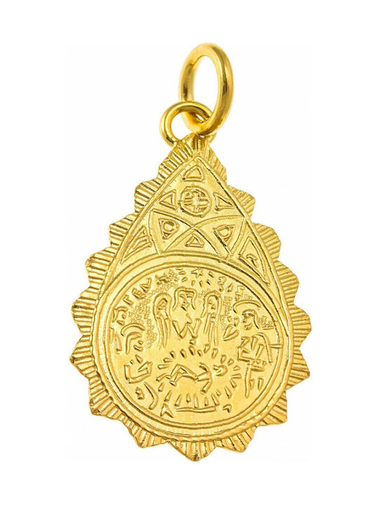 Kritsimis Anhänger Kinder Amulett mit Kette Konstantinato aus Gold 14K 52IK4451