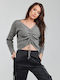 Women's Long Sleeve Sweater Gray