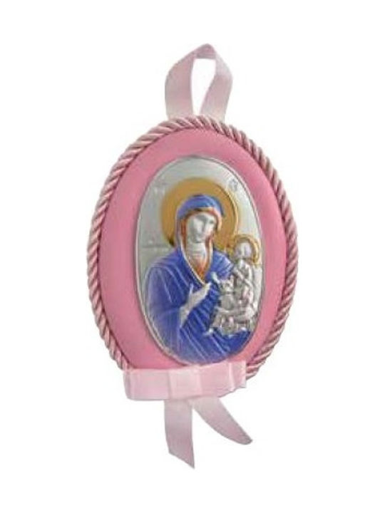 Heilige Ikone Kinder Amulett mit der Jungfrau Maria aus Silber ΑΠΦ0092