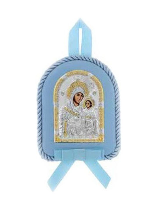 Βηθλεέμ Heilige Ikone Kinder Amulett mit der Jungfrau Maria aus Silber ΑΠΦ0136