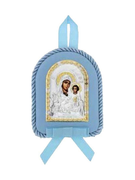 Heilige Ikone Kinder Amulett mit der Jungfrau Maria aus Silber ΑΠΦ0128